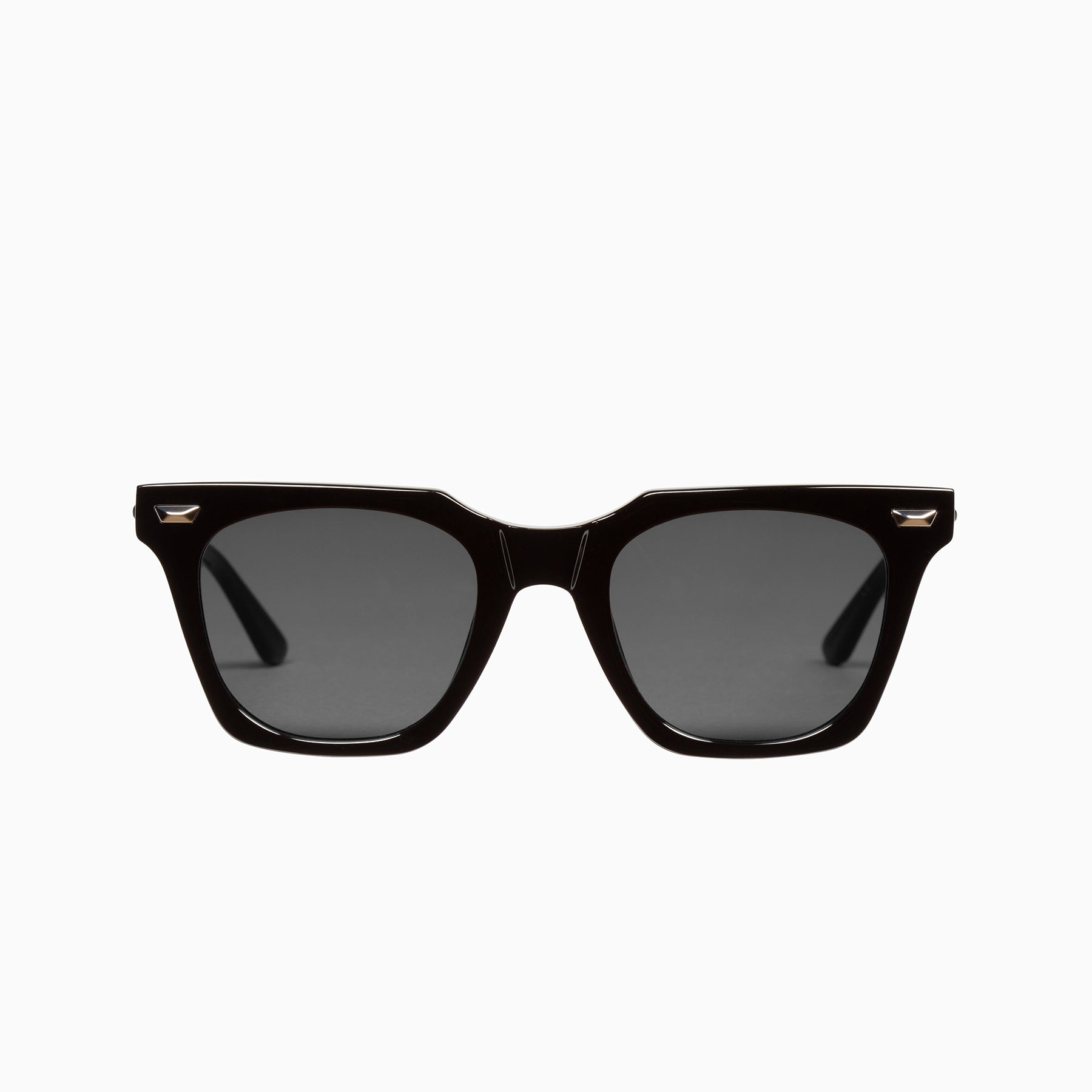 Men's black sunglasses with gold outlet trim